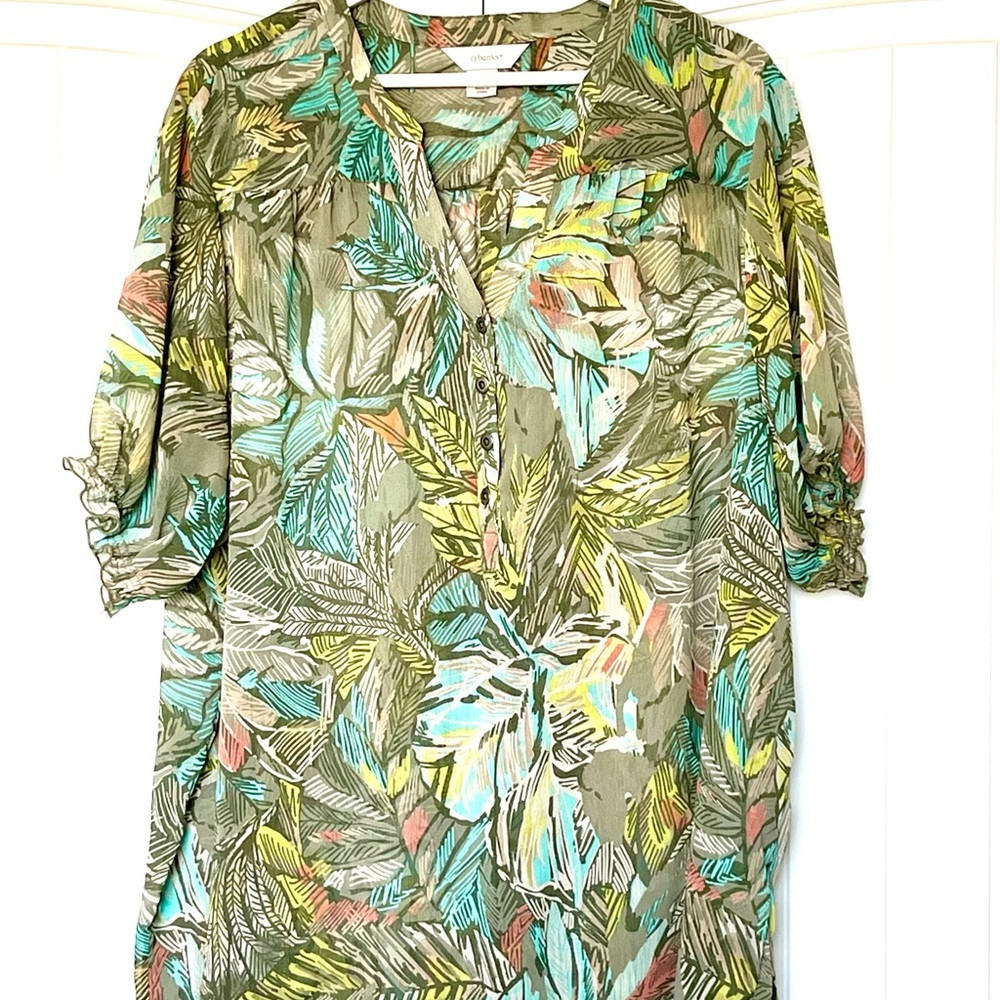 CJ Banks short sleeve breezy top 3x
